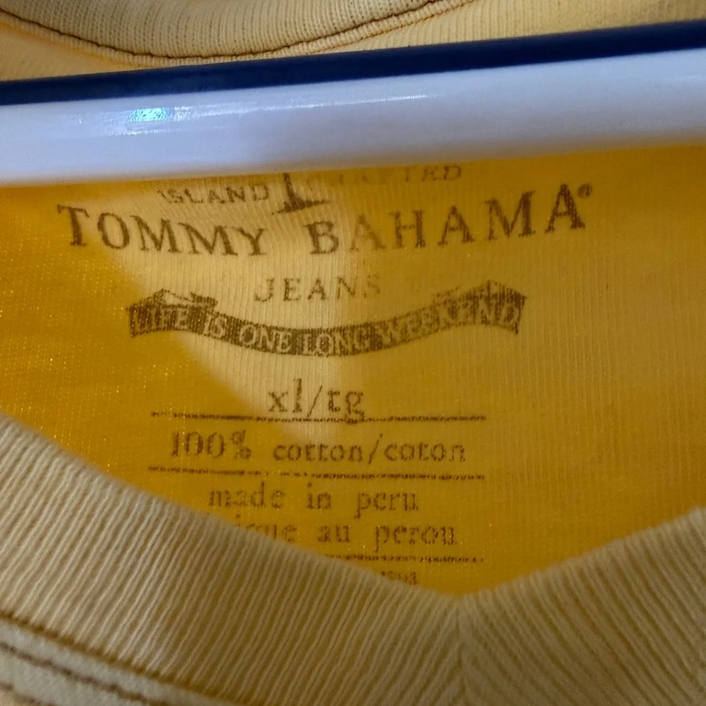 Tommy Bahama Yellow Island Tone Cotton T-Shirt XL